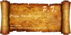 Popp Terézia névjegykártya